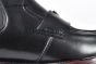 Prada Classic Brushed Matte Black Calfskin Boot with the Iconic Enameled Metal Triangle Logo