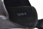 Prada Classic Brushed Matte Black Calfskin Boot with the Iconic Enameled Metal Triangle Logo