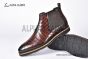 Berluti Caractère Éclair Alligator Leather Shape Red Calfskin Boot