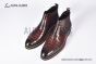 Berluti Caractère Éclair Alligator Leather Shape Red Calfskin Boot