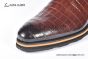 Berluti Caractère Éclair Alligator Leather Shape Red Calfskin Boot