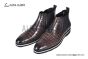 Berluti Caractère Éclair Alligator Leather Shape Brown Calfskin Boot