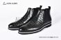 Berluti Caractère Éclair Alligator Leather Shape Green Calfskin Boot