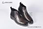 Berluti Caractère Éclair Alligator Leather Shape Brown Calfskin Boot