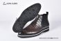 Berluti Caractère Éclair Alligator Leather Shape Brown Calfskin Boot