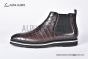 Berluti Caractère Éclair Alligator Leather Shape Brown Calfskin Boot