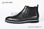 Berluti Caractère Éclair Alligator Leather Shape Green Calfskin Boot