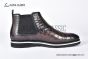 Berluti Caractère Éclair Alligator Leather Shape Brown Calfskin Boot