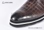 Berluti Caractère Éclair Alligator Leather Shape Brown Calfskin Boot