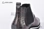 Berluti Caractère Éclair Alligator Leather Shape Brown Calfskin Boot