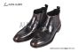 Prada Classic Brushed Red Calfskin Boot with the Iconic Enameled Metal Triangle Logo