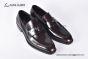 Ferragamo Red Calfskin Loafer with Mental Logo