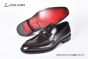 Ferragamo Red Calfskin Loafer with Mental Logo