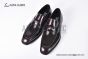Ferragamo Red Calfskin Loafer with Mental Logo