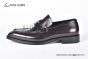 Ferragamo Red Calfskin Loafer with Mental Logo