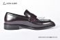Ferragamo Red Calfskin Loafer with Mental Logo