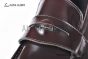 Ferragamo Red Calfskin Loafer with Mental Logo