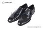 Ferragamo Sophisticated Perforations Black Calfskin Derby Shoes