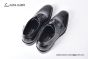 Ferragamo Sophisticated Perforations Black Calfskin Derby Shoes