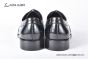 Ferragamo Sophisticated Perforations Black Calfskin Derby Shoes