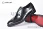 Ferragamo Sophisticated Perforations Black Calfskin Derby Shoes