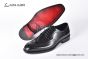 Ferragamo Sophisticated Perforations Black Calfskin Derby Shoes