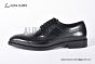 Ferragamo Sophisticated Perforations Black Calfskin Derby Shoes