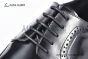 Ferragamo Sophisticated Perforations Black Calfskin Derby Shoes
