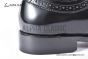 Ferragamo Sophisticated Perforations Black Calfskin Derby Shoes