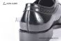 Ferragamo Sophisticated Perforations Black Calfskin Derby Shoes