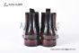 Prada Classic Red Double Sutures Calfskin Boot with the Iconic Enameled Metal Triangle Logo