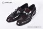 Ferragamo Red Calfskin Moccasin with Gancini Ornament