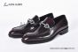 Ferragamo Red Calfskin Moccasin with Gancini Ornament