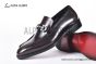 Ferragamo Red Calfskin Moccasin with Gancini Ornament