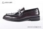 Ferragamo Red Calfskin Moccasin with Gancini Ornament