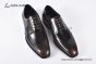 Ferragamo Sophisticated Perforations Red Calfskin Derby Shoes