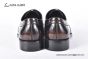 Ferragamo Sophisticated Perforations Red Calfskin Derby Shoes