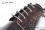 Ferragamo Sophisticated Perforations Red Calfskin Derby Shoes