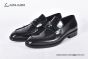 Ferragamo Black Calfskin Loafer with Mental Logo