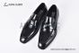 Ferragamo Black Calfskin Loafer with Mental Logo