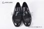 Ferragamo Black Calfskin Loafer with Mental Logo
