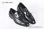 Ferragamo Black Calfskin Loafer with Mental Logo