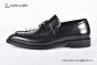 Ferragamo Black Calfskin Loafer with Mental Logo