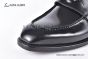 Ferragamo Black Calfskin Loafer with Mental Logo
