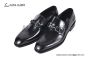 Ferragamo Black Calfskin Moccasin with Gancini Ornament