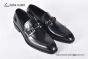 Ferragamo Black Calfskin Moccasin with Gancini Ornament