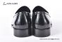 Ferragamo Black Calfskin Moccasin with Gancini Ornament