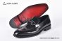 Ferragamo Black Calfskin Moccasin with Gancini Ornament