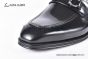 Ferragamo Black Calfskin Moccasin with Gancini Ornament