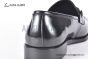 Ferragamo Black Calfskin Moccasin with Gancini Ornament